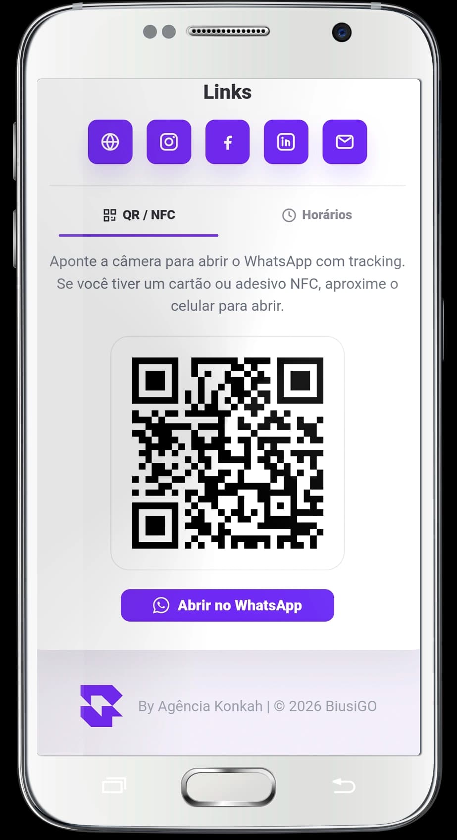 Preview da vitrine biusiWORK com filtros e grid de perfis